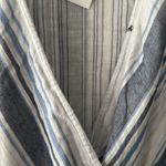 Splendid  Holistay Double Cloth Suprlice Top in Chambray Blue White Stripe XL Photo 5