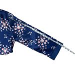 Morgan Lane x Fab Fit Fun Navy Floral Satin Belted Robe Sz Small/Medium Photo 8