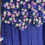 NWT Dead stock Vintage 80’s 90’s Floral Vest Jumpsuit Pink Size M Photo 3