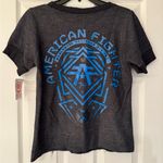 American Fighter x Affliction Addy Women's T-Shirt Black Grey Blue Size Medium Photo 3