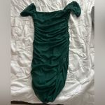 Princess Polly  Forest Green Off-Shoulder Dress US 2 NWT Photo 6