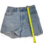 Levi's  Ribcage Straight Button Fly Denim Cutoff Shorts Big E size 28 Photo 11