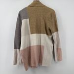 Honey Punch Color Block Open Front Cardigan Knit Sweater Women XXL Gray Tan Cozy Photo 2