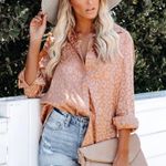 ACOA Leopard Satin blouse Size M Photo 5