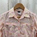 Patagonia ‎ Button Front Camp Shirt Womens 2 Pink Orange Organic Cotton Floral Photo 4