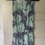 BCBGMAXAZRIA Blue and Green Tropical Patterned Romper Photo 0