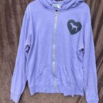 PINK By Victoria’s Secret Purple Full Zip Sweatshirt Woman’s Size Medium FLAWED Photo 0