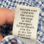 Japna  Women's Smocked Ruffle Picnic Plaid Cami Crop Top Blue Size M Y2K Tank Photo 3