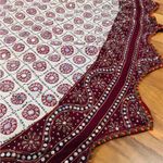 The Outfit Maroon and white three piece lengha dress choli sari Diwali Eid Indian Photo 2