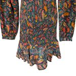 Farm Rio Pineapples Mini Dress Floral Fruit Print Black Orange Size Small Photo 4