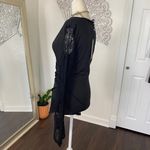 NWT Scaralet Darkness Black Witchy Whimsygoth Asymmetric Lace Bell Sleeve Top M Size M Photo 3