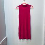 Crown & Ivy NWT cabana hot pink collared sleeveless dress ribbed size … Photo 4