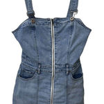 Pistola  Nina Blue Jean Overall Dress Full Zip Front‎ Women's Size Medium Photo 0
