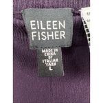 Eileen Fisher  L Pull On Dress Pants Straight Leg Purple Ponte Knit Italian Yarn Photo 2