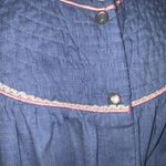 Vintage Smart Time Blue Embroidered Snap Down With Pockets House Coat 1 Photo 6