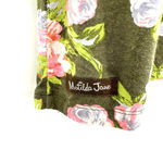 Matilda Jane  size‎ Medium green pink floral short sleeve top tee flutter sleeve Photo 4