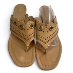 Miu Miu  kitten heel Y2K leather grommet studded sandals brown sz 38 Photo 1