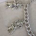 Vintage Silver Charm Bracelet Cowboy And Cowgirl Angel Charms Photo 2