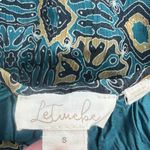 Anthropologie Let me be babydoll mini dress balloon sleeve crimped sz S Green Photo 4