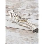 Off White Bracelet with Angel Wings, Cross and Clear Gems Photo 2