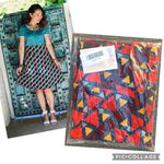 LuLaRoe NEW! $35  AZURE Skirt XL Bright Geometric Triangles Photo 1