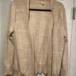 Faded Glory  Size XXL Oatmeal Beige Long Sleeve Open Front Ribbed Knit Cardigan Photo 0
