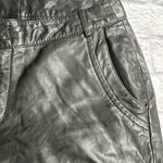 Lot 78 Italian Leather cuffed biker shorts alt style rock Black Size 29 Photo 5