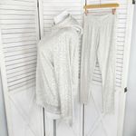 Ragdoll LA Stone Leopard Print Oversized Hoodie Leggings Set Ivory Tan Large Photo 2