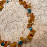 Vintage STERLING SILVER CHUNKY TURQUOISE & AGATE NECKLACE Green Photo 4