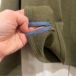 Talbots Button Mockneck Pullover Burnt Olive Green Textured Womens Size Medium Photo 6