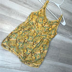 American Rag  Tank Top floral womens Yellow Blue (small) vintage y2k 70's kidcore Photo 3
