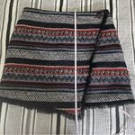 Sam Edelman Striped Tweed Mini Skirt 4 Black Red Fringe Hem Preppy Academia Photo 5