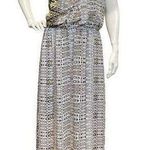 Bobeau  Women Medium Black Gray Yellow Animal Print Casual Maxi Dress Photo 0