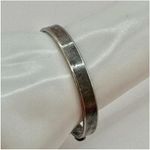 Until there's a cure breast cancer awareness silver cuff bracelet Photo 1