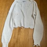 Rock n rags white cropped sweater Photo 0