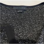 Sanctuary  Black/Silver Knit V-Neck Sweater Womens Size S Metallic V-Neck Stretch Photo 2