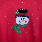 Vintage top stitch snowman crewneck Red Size L Photo 3