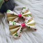 Hancrafted Cactus Cream Pink Hair Bow Set Photo 4