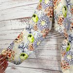 RARE Desinger Silvia Hillman Abstract Silk Beaded Top Limited Release EUC Size 6 Yellow Photo 4