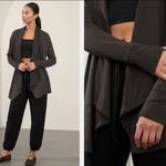 Athleta  Pranayama Restore Wrap Cardigan Sweater Shawl Brown NWT $89 Size L Photo 6