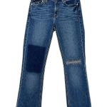 Derek Lam 10 Crosby Gia Mid-Rise Cropped Flare Jeans Blue Denim Size 26 Photo 9