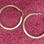 4” Textured Gold Latina Hoop Earrings Photo 5