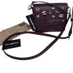 Karl Lagerfeld Vegan Leather CROSSBODY CLUTCH BAG Red Annette Cat Handbag Purse Photo 3