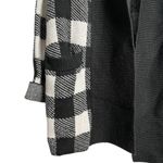 VICI  Women’s Black White Long Sleeves Cable Knit‎ Open Front Coat Medium Large Photo 4