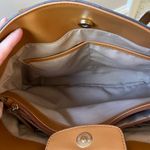 Nanette Lepore Nanette Lapore Brown Faux Leather Shoulder Tote Bag Two Tone Purse Handbag Photo 5