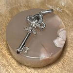 Judith Ripka  Sterling Silver CZ Amethyst Fleur-de-lis Key Enhancer Pendant Photo 8