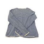 Boston Proper Blue White Striped Button Up Long Sleeve Classic Cardigan Small Photo 3