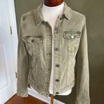 Liverpool  LA Classic Jean Jacket Arm Green Size S Photo 3