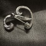 Carolee Silver Tone Clear Rhinestone Monogram Style Letter P Brooch Signed 1.3in Gray Photo 3