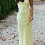 ZARA  lime Light Green Slip maxi Dress Photo 3